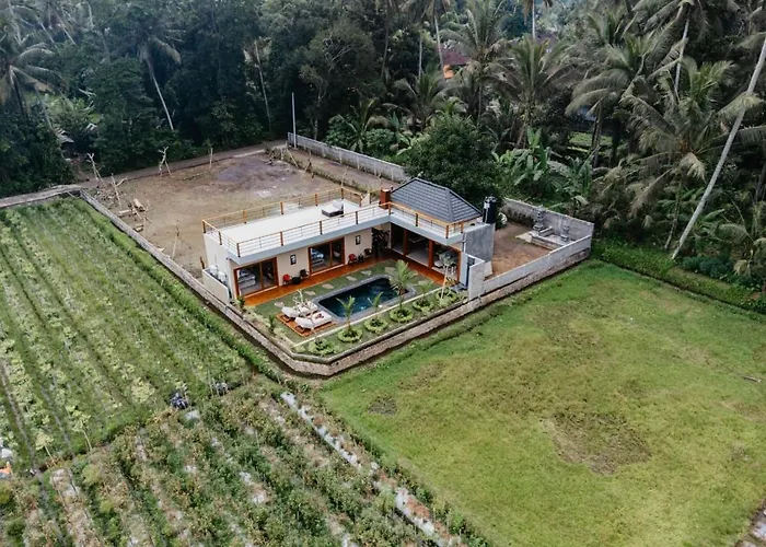 Joyluck Royal Private Ubud Rice Field View فيلة