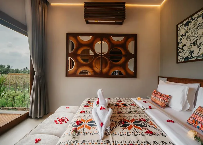 Joyluck Royal Private Ubud Rice Field View فيلة بادونج