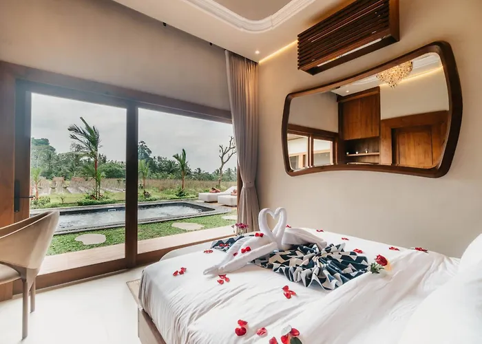 Joyluck Royal Private Ubud Rice Field View فيلة
